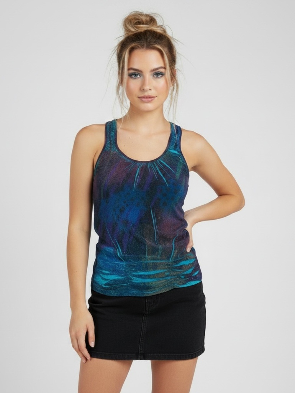 Volume One | Y2K tank top racer back top blouse size small